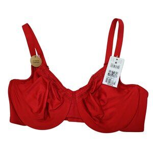 Wacoal Perfect Primer Lace Trim Underwire Women's Bra NWT Equestrian Red